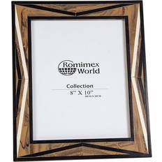 MDF Photo Frames Romimex Black Resin Photo Frame