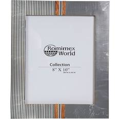 MDF Photo Frames Romimex White Black Resin Photo Frame