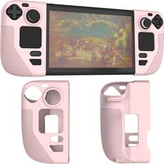 Silicone Protective Shell Cover Skin Compatible with Steam Deck/Steam Deck OLED, Non-Slip Texture Handle Case