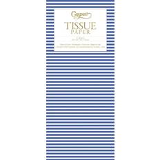 Blue Gift Wrapping Papers Caspari Mini stripe navy blue tissue wrapping paper 4 sheets 50x75cm