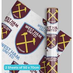 Party Gift Wrapping Papers West Ham United F.C. Birthday wrapping paper west ham united 2 sheets & 2 tags gift wrap