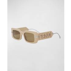 Fendi Sunglasses Fendi Acetate Rectangle SBEIGBRN