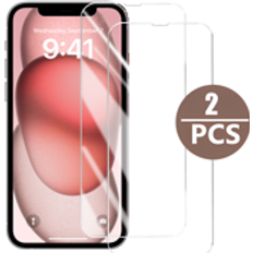 2pcs High Definition Tempered Glass Protector Film, 9h Hardness, Transparent, Scratch-Proof, Shock-Proof, Water-Resistant, Compatible With Appl