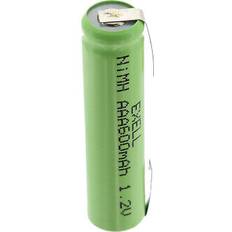 NiMH Batteries & Chargers Exell Battery 1.2v nimh aaa 600mah rechargeable w/ tabs Green