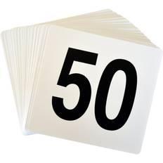 Wedding event party table number plastic place cards 1-50 double sided