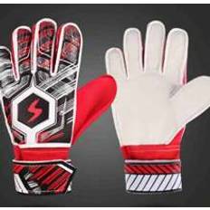 Fotboll Shein Pair Children's Football Goalkeeper Gloves, For Boys 8-14 Years Old, Kids' Soccer Gloves With Strong Grip Palm & Finger Support, Unisex Black Latex