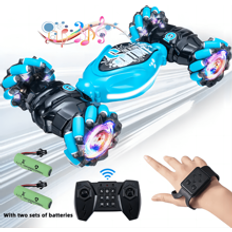 Shein 1pc Blue/Red Remote Control Car, 4WD Gesture Controlled Stunt Car With Light And Music Perfect Gift For Kids On Special Occasions. Sourcing Product:
