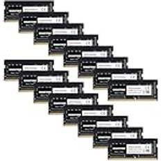 Gigastone DDR4 RAM: 256 GB kit 16 x 16 GB DDR4 2 666 MHz 2 400 MHz eller 2133 MHz PC4-21300 PC4-19200/17 000 CL19 1,2 V SODIMM 260 pin, obuffrad, icke ECC, idealisk bärbar dator hög