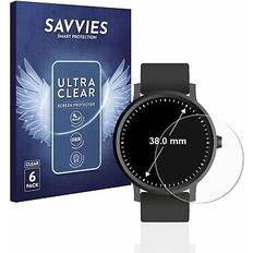 Screen Protectors Savvies 6x folie für armbanduhren kreisrund, ø 38 mm schutzfolie displayschutz Transparent 2.83