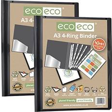 Eco A3 95% Recycled 4-D Portrait Ring Binder File Folder