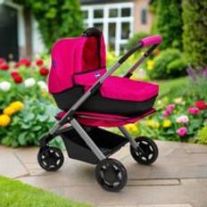 Dolls pram Chicco Junior 3-IN-1 Dolls Pram Pink