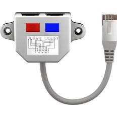 Wentronic RJ45 - 2xRJ45 Splitter Y Adapter M-F