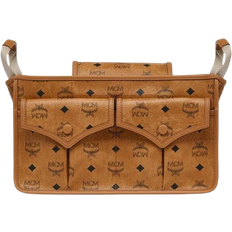 Braun Kosmetiktaschen MCM Aren Mama Pouch in Visetos Medium - Cognac