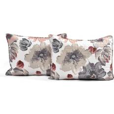Lush Decor Leah Reversible Duvet Cover Grey, Orange (233.7x223.5cm)
