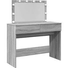 vidaXL LED Grey Sonoma Toiletbord 40x100cm