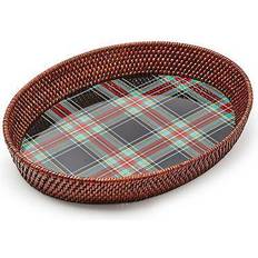 Enamel Serving Trays Mackenzie-Childs Tartan Large Serving Tray