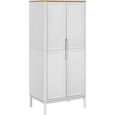 Wood Wardrobes vidaXL Floro White Wardrobe 30.3x67.3"