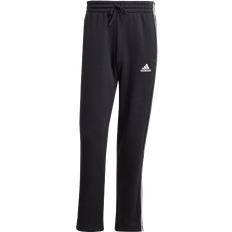 Adidas Essentials 3-Stripes Open Hem Fleece Pants - Black