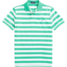 Polo Ralph Lauren Men Polo Shirts Polo Ralph Lauren Classic Fit Striped Mesh Polo Shirt - Classic Kelly/White