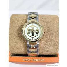 Tory Burch two silver gold reva ladies logo tbw4016 box