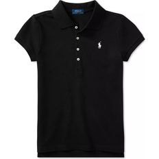 Polo Ralph Lauren Girl's Short-Sleeve Logo Embroidery Polo Shirt - Black