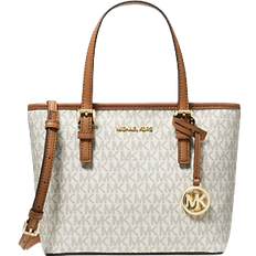 Totes & Shopping Bags Michael Kors Jet Set Travel Extra Small Logo Top Zip Tote Bag - Vanilla