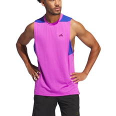 Fitness & Gym - Men Tank Tops Adidas Sunglass Pack Training Tank Top - Purple Burst