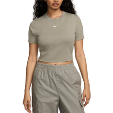 Donna - Verde Magliette & Canotte Nike Sportswear Essential Women's Slim Cropped T-shirt - Light Army