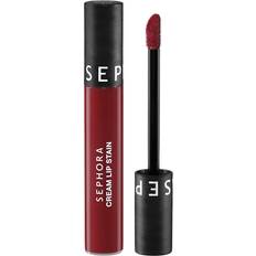 Sephora Collection Lippenstift Sephora Collection Cream Lip Stain Rouge Velouté Sans Transfert Mat Flydende Læbestift Cream Lip Stain-24 17 Dark Red For Women