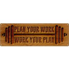 Informasjonsskilt Grindstore Plan Your Work Slim Tin Sign