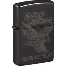 Lighters Zippo Harley-Davidson Laser Fancy Fill High Polish Black Pocket Lighter