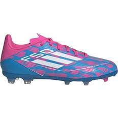 Adidas Junior F50 League Cleats FG/MG - Solar Blue/Cloud White/Solar Pink