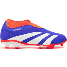 adidas Junior Predator League Laceless FG - Lucid Blue/Cloud White/Solar Red