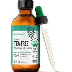 Massage & Relaxation Products UpNature USDA Certified Organic Tea Tree Essential Oil 2oz 100% & Tea Tree Oil for Skin Care, Hair Growth Serum & Healthy Toenail Premium Quality Aromatherapy Oil for Hair Skin and Nails