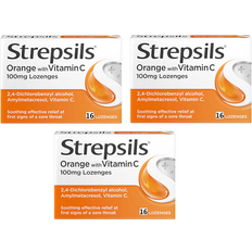 Strepsils orange flavour sore throat relief