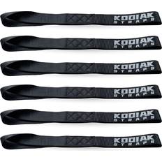 Black Bungee Cords & Ratchet Straps Kodiak Cakes Soft Loop Tie Down Straps 1.5 x 18 Inches 6 Pack