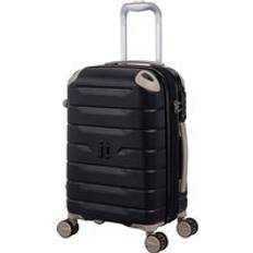 IT Luggage Telescopic Handle Suitcases IT Luggage Skyscraper Black Cabin Suitcase