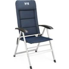 Trail Outdoor Leisure Reclining Camping Chair Folding Aluminium Garden Recliner Sponge Padded Trail Blue One Size