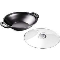 Fonte Poêles Wok Klarstein Jersey avec couvercle 37 cm