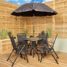 Round outdoor table and chairs Samuel Alexander Outdoor 4 Patio Dining Set