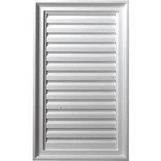 Roof Accessories Ekena Millwork W 28 H Rectangle Urethane Gable Vent Louver Non-Functional