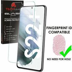 TechGear finger id tempered glass screen protector for samsung s22 plus, s22 5g