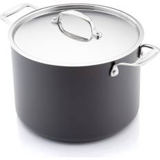 Black Stockpots Stellar hard anodised, 24cm stockpot, 8l with lid 23.9 cm