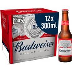 Budweiser Lager Beer Bottles 12 x 300ml