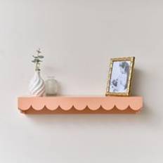 Pink Shelves Peach Scalloped Wall Shelf