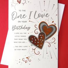 Regal One i love birthday card modern partner fiance girlfriend boyfriend verse 9"x6"