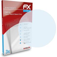 atFoliX 3x screen protector for samsung galaxy watch 6 classic 43 mm clear