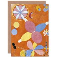 Party Supplies ARTERY8 Hilma Af Klint Group Iv No 4 Ten Largest Asbtract Fine Greetings Card Orange One Size