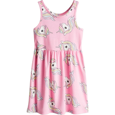 Jenter Kjoler H&M Patterned Cotton Dress - Pink/Unicorns (1157735077)