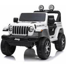 Coches de juguete Devessport Coche Eléctrico- Jeep Wrangler Blanco